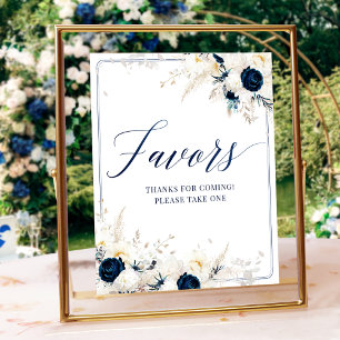 Möhippan Favoriter för elegant blå Blommigt -  Poster