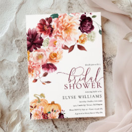 Möhippan Faye Burgundy Fall Hösthösten Blommigt Inbjudningar