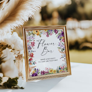 Möhippan Flower Pub Sign Garden Flowers Poster