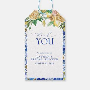 Möhippan för Blommigt av elegant med Medelhavspart Presentetikett