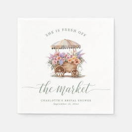 Möhippan för Blommigt av marknaden Pappersservett