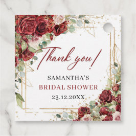 Möhippan för Boho burgundy och ro Gåvor Etiketter