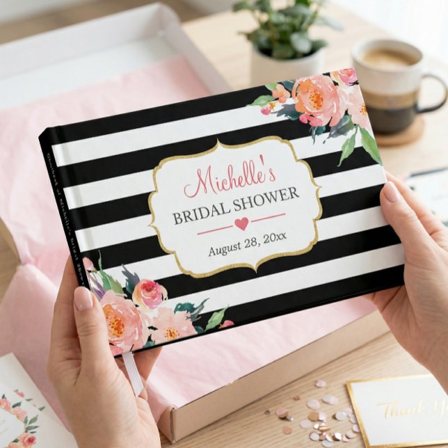 Möhippan för botaniska Blommigten Black White Rand Gästböcker (Skapare uppladdad)