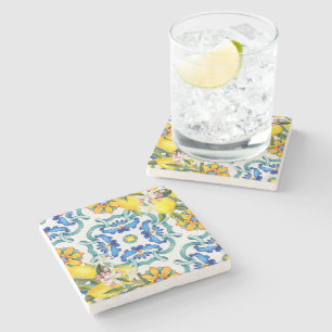 Möhippan för citroner av majolica tiles stenunderlägg