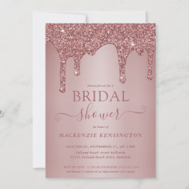 Möhippan för drivrutiner i Luxury Ro Guld Glitter Inbjudningar