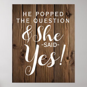 Möhippan för förlovning av frågor poster