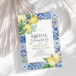 Möhippan för Medelhavsblått plattor Citrus Lemon Inbjudningar