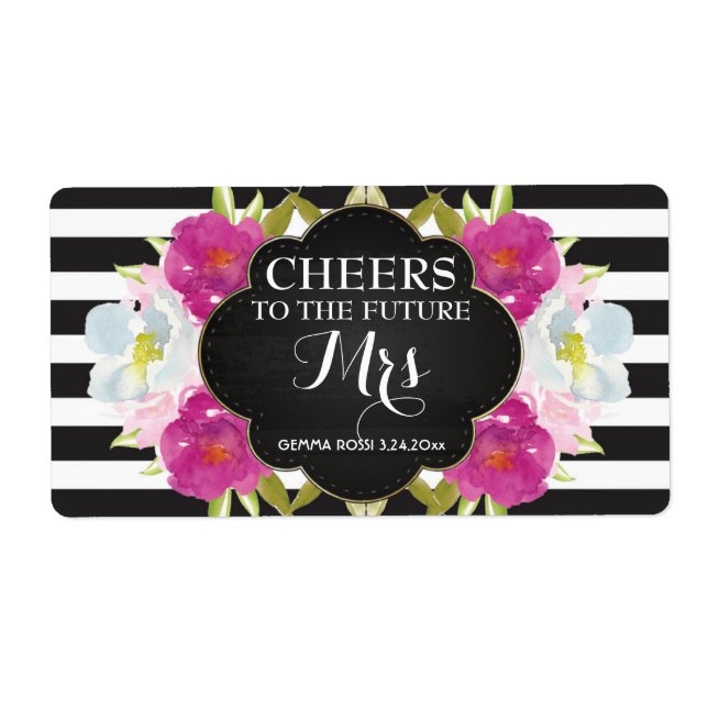 Möhippan för Mini Champagne-etikett Fraktsedel (Framsidan)