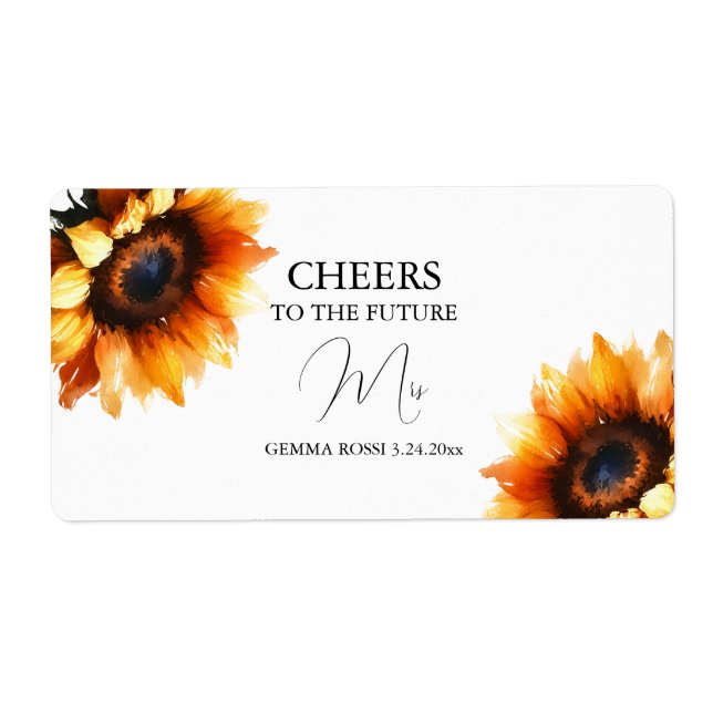 Möhippan för Mini Champagne-etikett Fraktsedel (Framsidan)