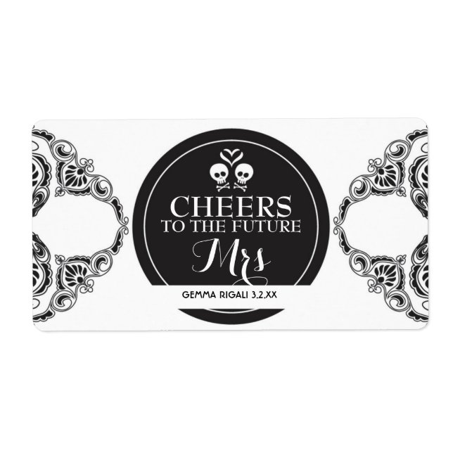 Möhippan för Mini Champagne-etikett Fraktsedel (Framsidan)