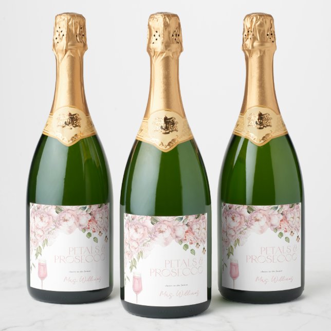 Möhippan för Petals och Prosecco Rosa ros Blommigt (Flaskor)