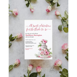 Möhippan för Rosa med nivåindelad kummel Rosa ros Inbjudningar