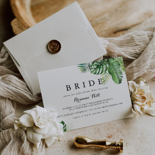 Möhippan för Tropical Greenery Bride (målets tropi Inbjudningar