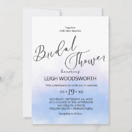 Möhippan för vattenfärgsblad för Aqua och Guld Inbjudningar