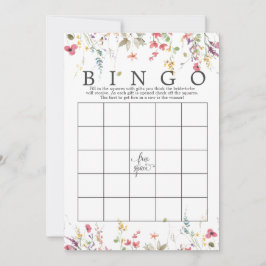 Möhippan för Wildblomma Blommigt Bingo Game-dusche Inbjudningar