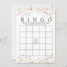 Möhippan för Wildblomma Blommigt Bingo Game-dusche Inbjudningar