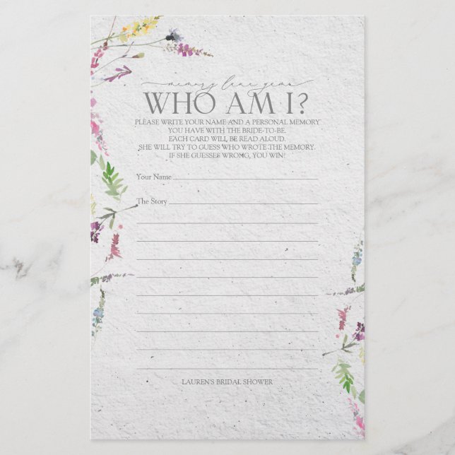 Möhippan för Wildblomsterminnesfil (Framsida)