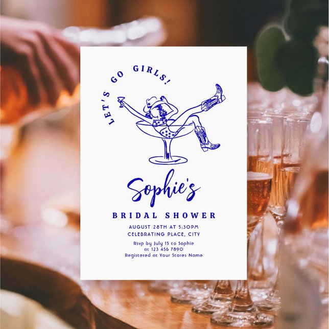 Möhippan funky Hand plockade Scribble Retro Inbjudningar (Skapare uppladdad)