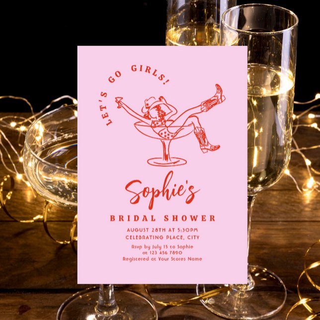 Möhippan funky Hand plockade Scribble Retro Inbjudningar (Skapare uppladdad)