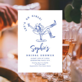 Möhippan funky Hand plockade Scribble Retro Inbjudningar