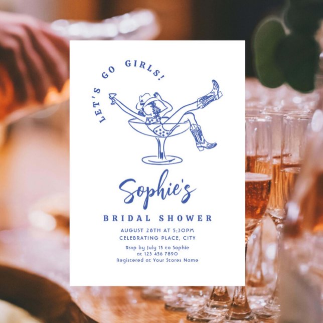 Möhippan funky Hand plockade Scribble Retro Inbjudningar (Skapare uppladdad)