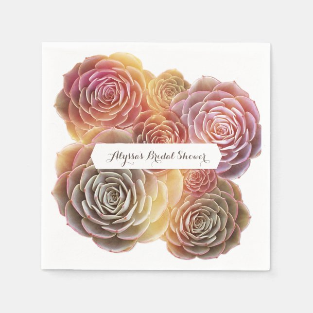 Möhippan Gamla fastiserade succulents Pappersservett (Framsidan)