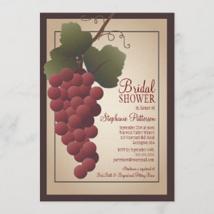 Möhippan Gammal World Tuscan Grapevine Vin Inbjudningar