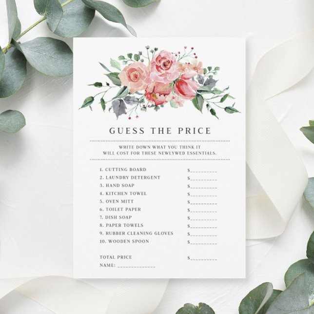 Möhippan gissar det Prisa spelkortet Tilläggskort (Play this fun game at your bridal or wedding shower!)