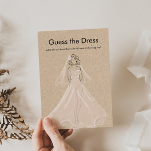 Möhippan gissar Dress Game Inbjudningar
