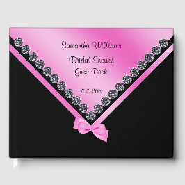 Möhippan Glitzy Diamonds & Rosa Bow Gästböcker