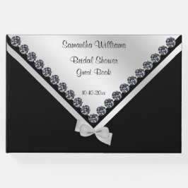 Möhippan Glitzy Diamonds & Silver Bow Gästböcker