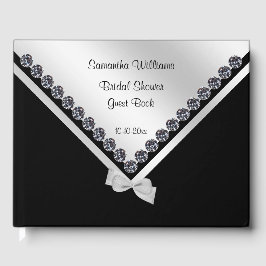 Möhippan Glitzy Diamonds & Silver Bow Gästböcker