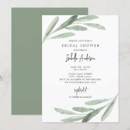 Möhippan Greenery Grönt Foliage Olive Gren Inbjudningar