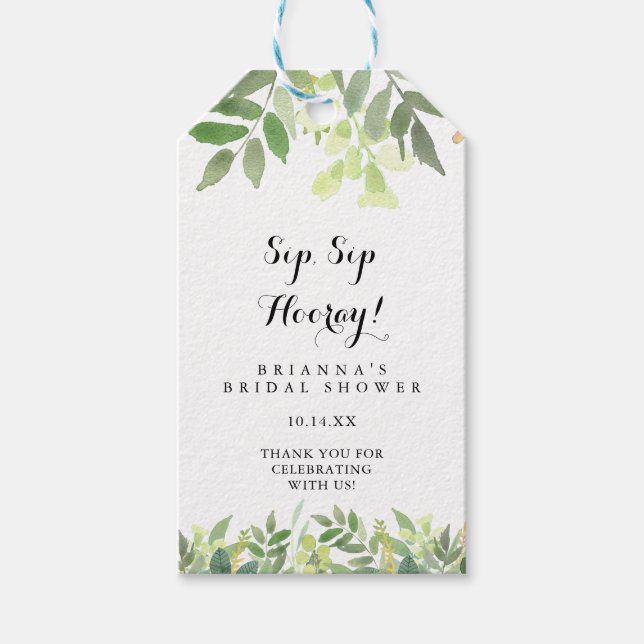 Möhippan Grey Botanical Sip Sip Hooray Presentetikett (Framsidan)