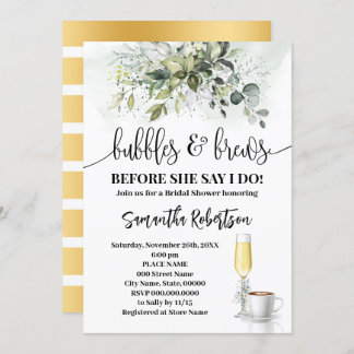 Möhippan Grey Bubbles & Brews Coffee Inbjudningar