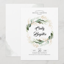 Möhippan Grey Foliage och Guld Löv Inbjudningar