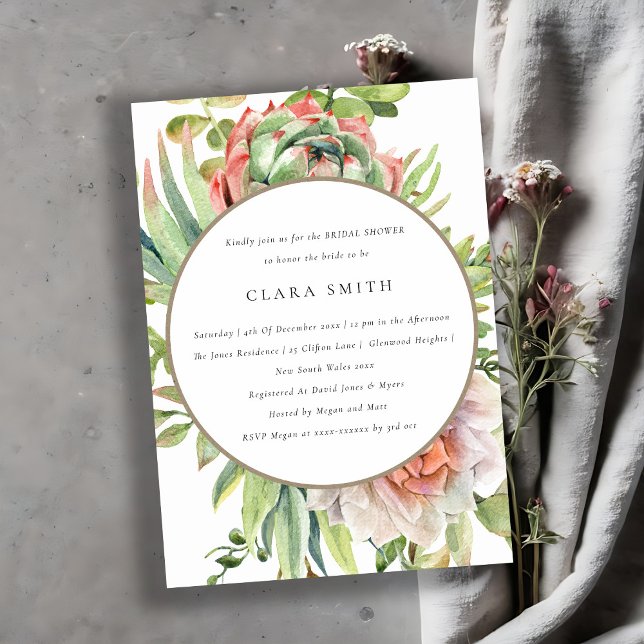 MÖHIPPAN grönt DESERT CACTI FOLIAGE Inbjudningar (Skapare uppladdad)