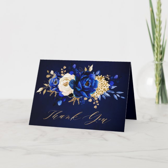 Möhippan Guld Blommigt i Royal Blue Gult Tack (Framsida)