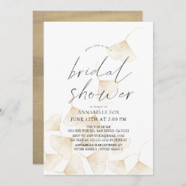 Möhippan Guld Ginkgo Löv Inbjudningar