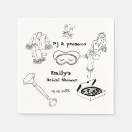 Möhippan hand plockade Pj och Prosecco Pappersservett