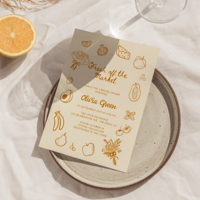 Möhippan Hand plockade utanför Orangen Inbjudningar (Skapare uppladdad)