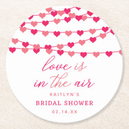 Möhippan Hearts för Kärlek-sträng Underlägg Papper Rund