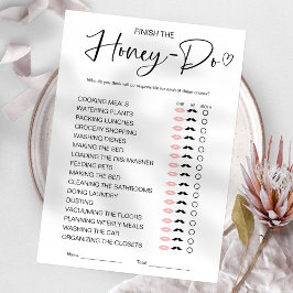 Möhippan Honung Do List-spel Inbjudningar