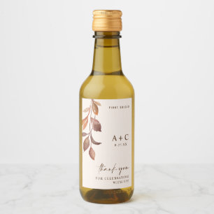 Möhippan Höst löv hösten Bröllop Vinetikett