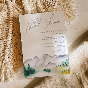 Möhippan i bergsområdet Rustic boho Colorado Inbjudningar