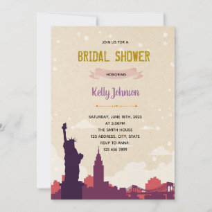 Möhippan i New York bachelorettebjudande Tack Kort