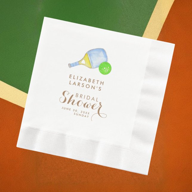 Möhippan Idrottskläder i vattenfärgen Pickleball T Pappersservett (Skapare uppladdad)