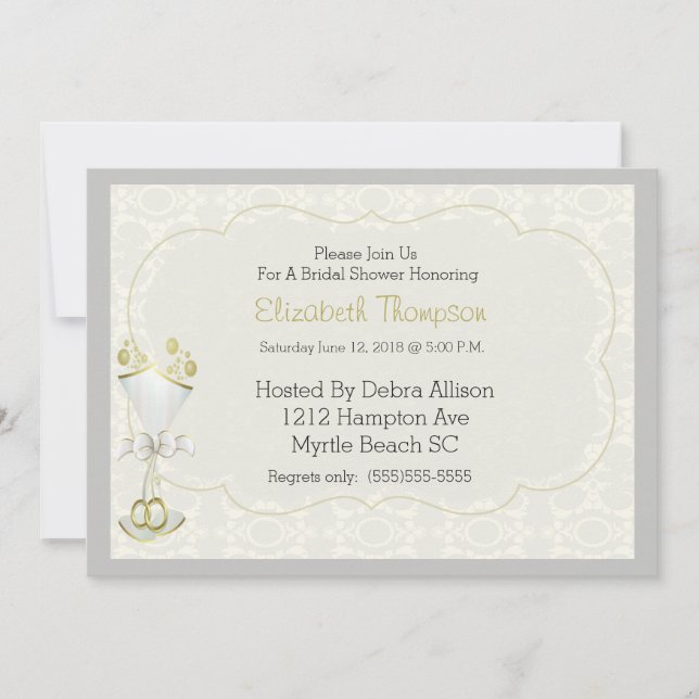 Möhippan Inbjudan i  om bröllop-glasbuss (Framsida)