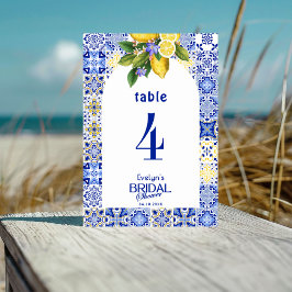 Möhippan Italienska Mosaic Blue Tile & Lemons Bordsnummer