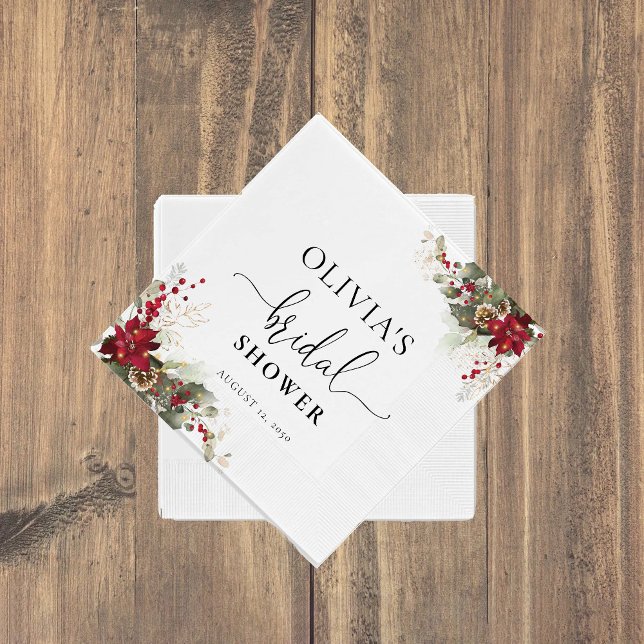 Möhippan Jul Red Poinsettia Pappersservett (Skapare uppladdad)